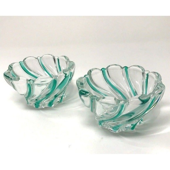 Swirl Glass  Candle Holders Christmas Holiday  Décor - Picture 3 of 10